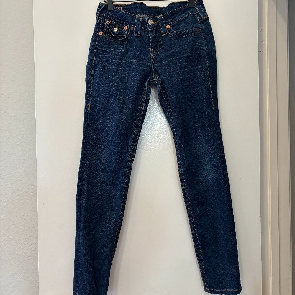 True Religion bold bohemian "Jodie" horseshoe stitching Y2k 90s lifestyle